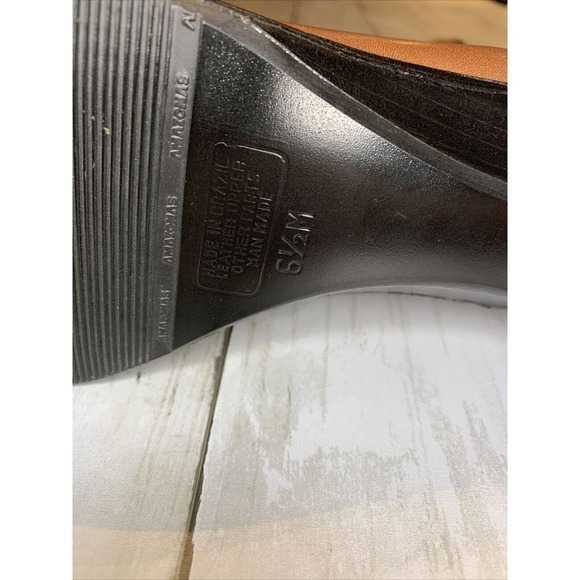 Vtg Amazonas Ladies 6.5 Brazil Brown 80’s 90’s Fold Over Leather Boots New‎ - Picture 7 of 8